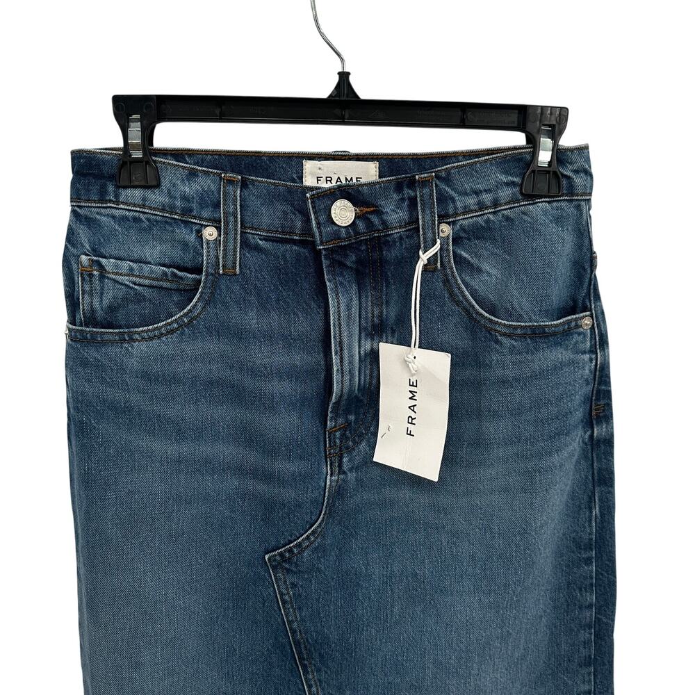 FRAME DENIM NWT The Midaxi Denim Midi Skirt with Angle Seam // 26 - Picture 3 of 10